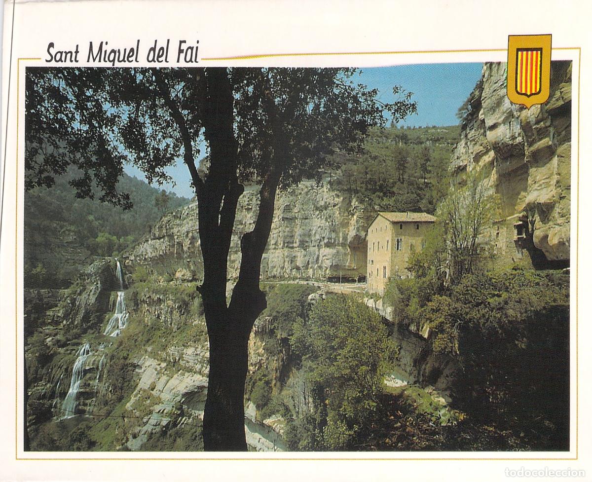 Postales: Postal Sant Miquel del Fai Monasterio y Cascada Catalu&ntilde;a