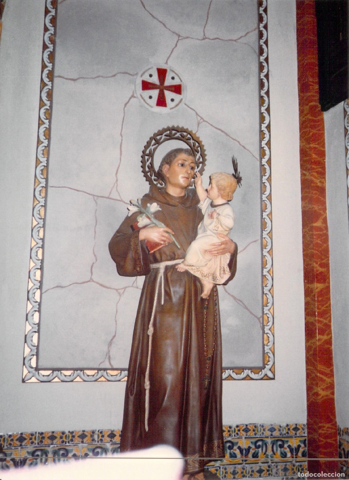 Postales: Fotografia de la estatua de San Antonio de Padua en Cocentaina