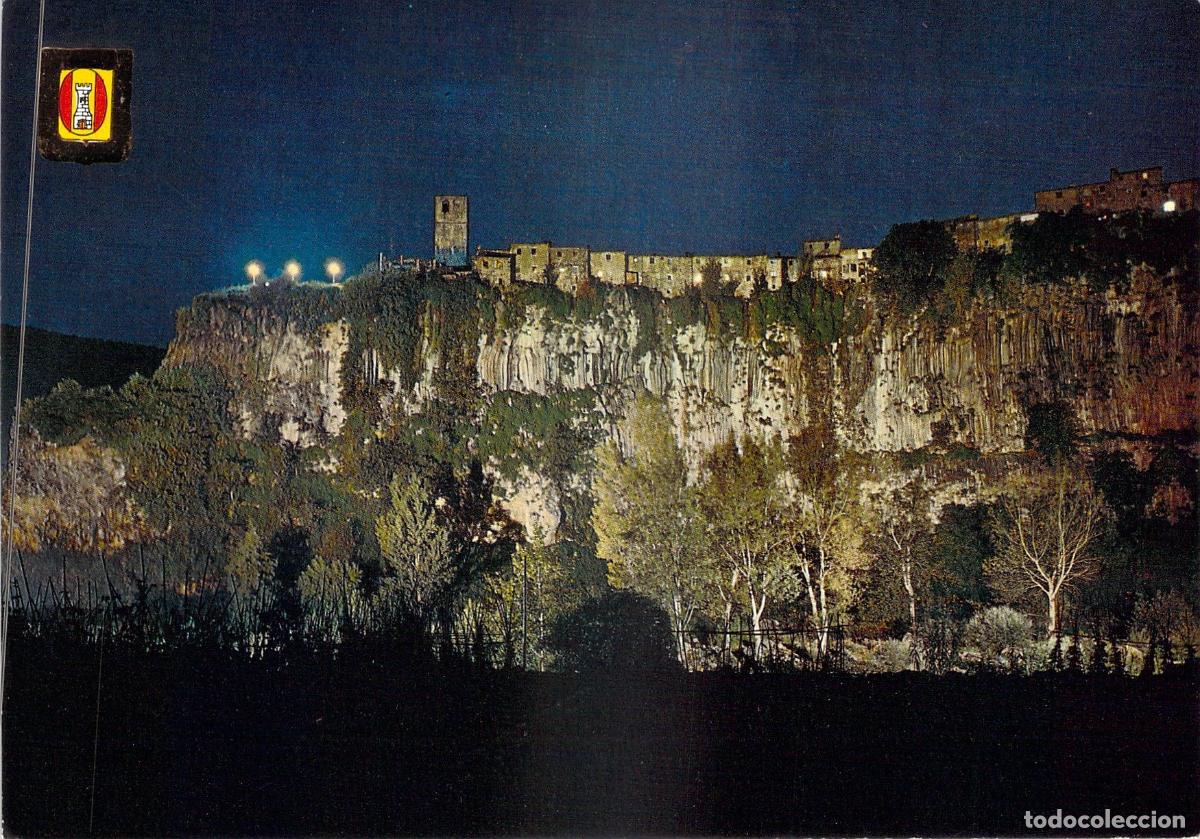 Postales: Postal Castellfollit de la Roca, Girona - Vista Nocturna del Risco - Foto 1