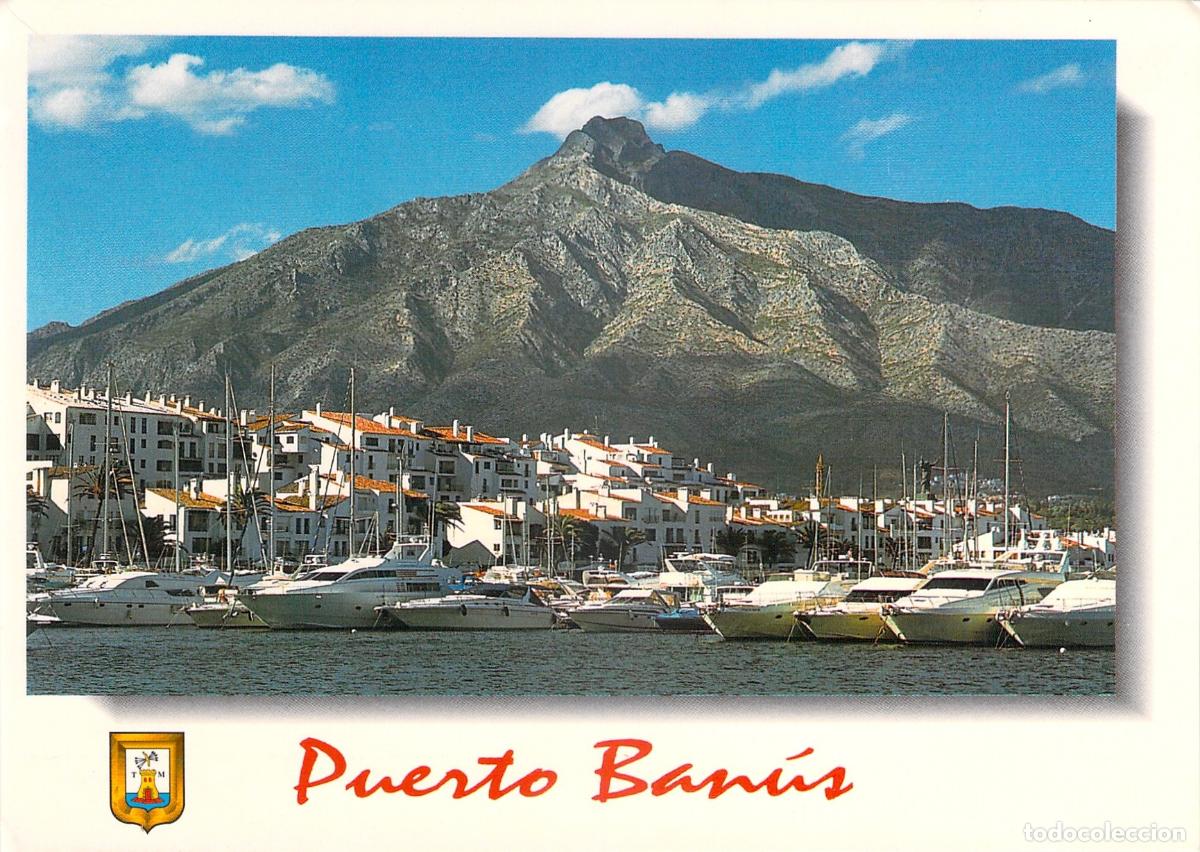 Postales: Postal de Puerto Ban&uacute;s y la Monta&ntilde;a La Concha en Marbella