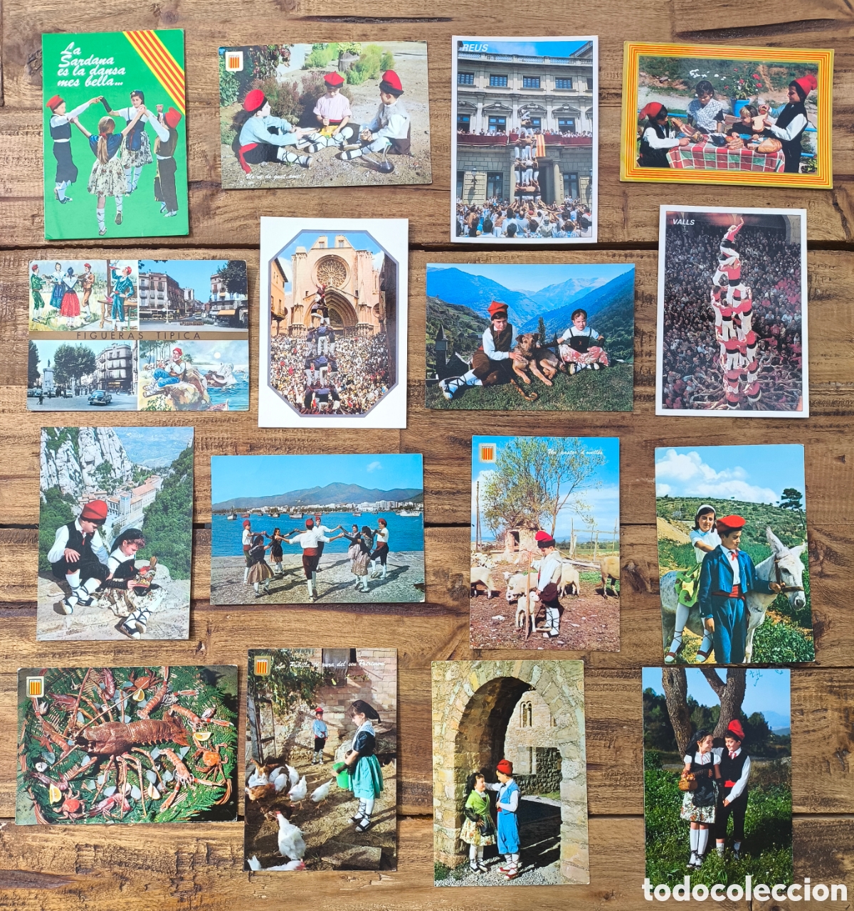 Postales: Lote 145 postales Espa&ntilde;a t&iacute;pica folclore trajes regionales platos t&iacute;picos bailes varias regiones