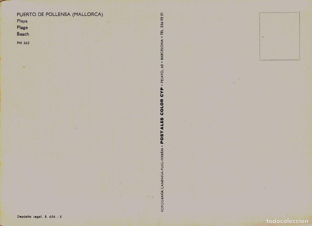 Postales: Postal Tur&iacute;stica de la Playa en Puerto de Pollensa, Mallorca - Foto 2