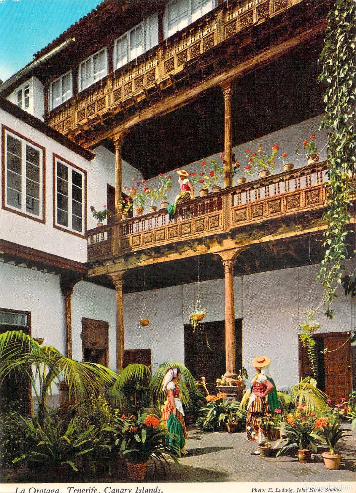 Postales: Postal de Tenerife: Patio Interior de la Casa de los Balcones en La Orotava