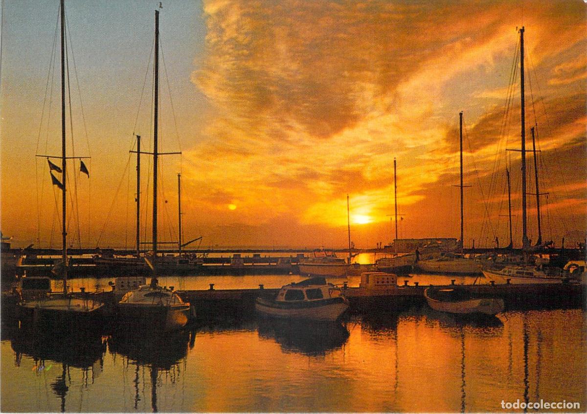 Postales: Postal de Puesta de Sol en Puerto Espa&ntilde;ol, Serie Tipismo