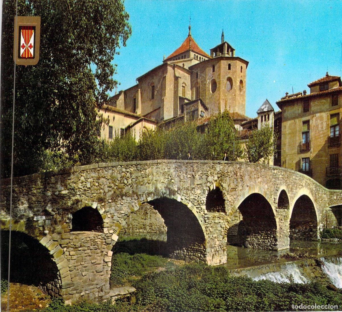Postales: Postal de Vic Barcelona Puente Romano y Catedral