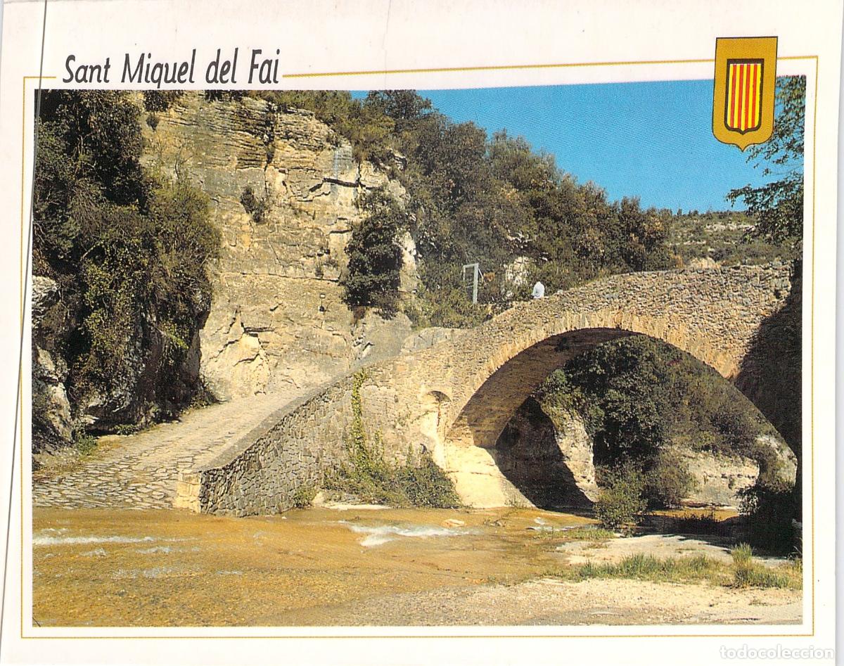 Postales: Postal del Puente de Piedra en Sant Miquel del Fai