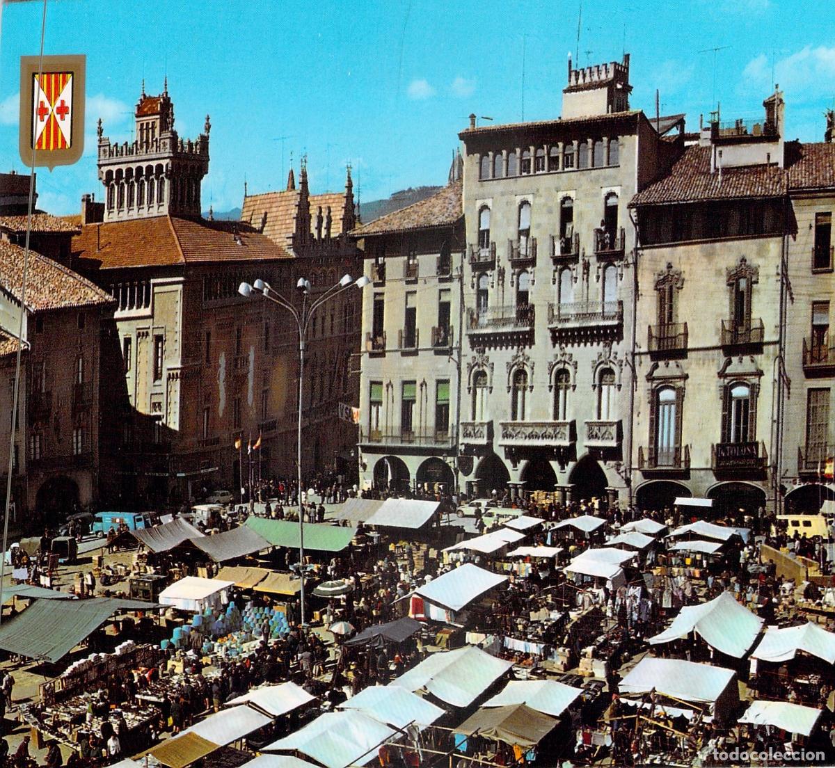 Postales: Postal de Vic Barcelona Plaza Mayor T&iacute;pico Mercado del Ram