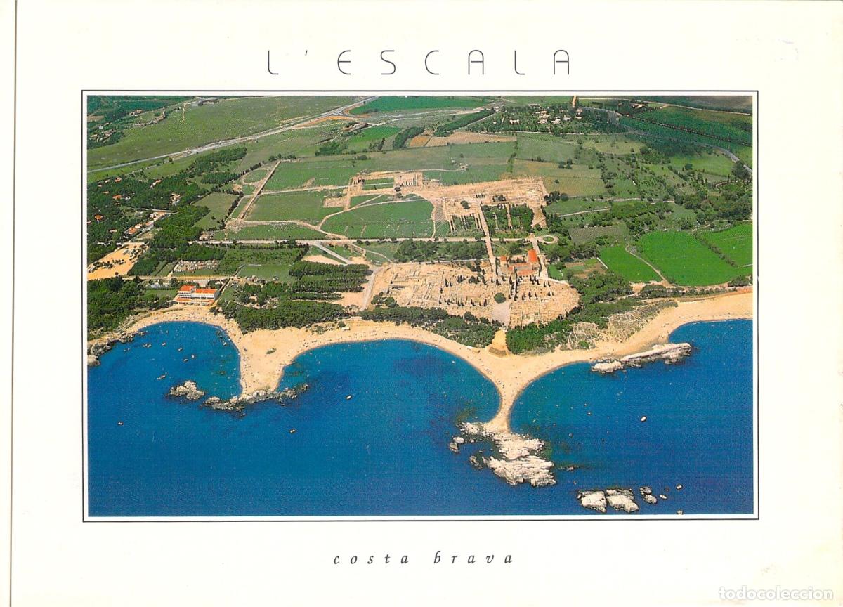 Postales: Postal Vista A&eacute;rea de Emp&uacute;ries y Playas de L'Escala