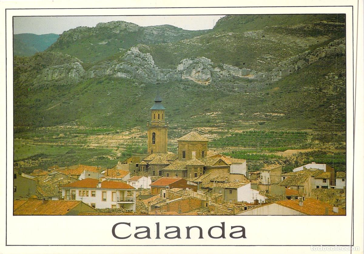 Postales: Postal de Calanda Teruel - Vista Parcial del Pueblo y Paisaje
