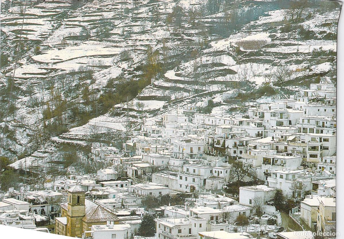 Postales: Postal de Pampaneira nevada, La Alpujarra, Granada