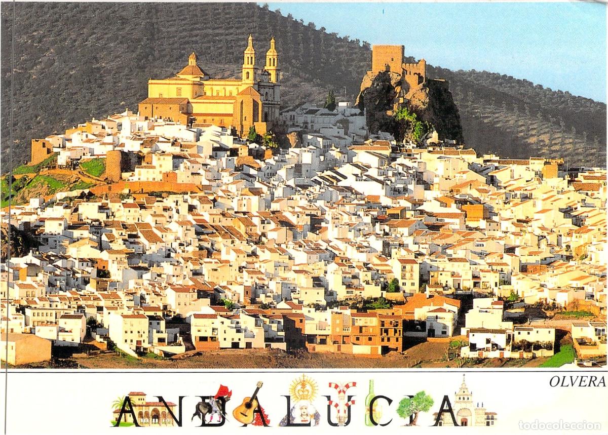 Postales: Postal de Olvera, C&aacute;diz - Panor&aacute;mica del Pueblo Blanco de Andaluc&iacute;a