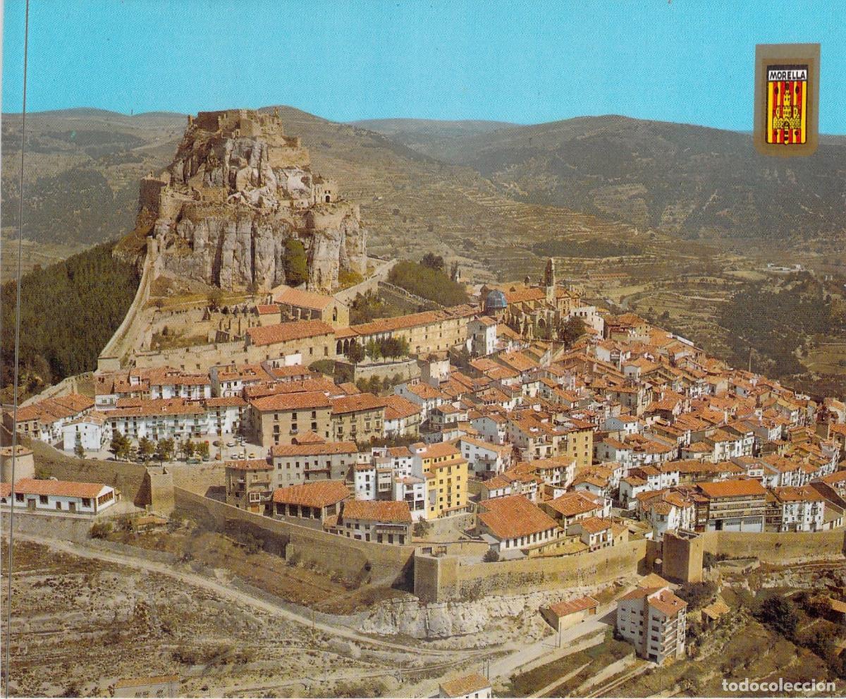 Postales: Postal Vista A&eacute;rea de Morella y su Castillo, Castell&oacute;n