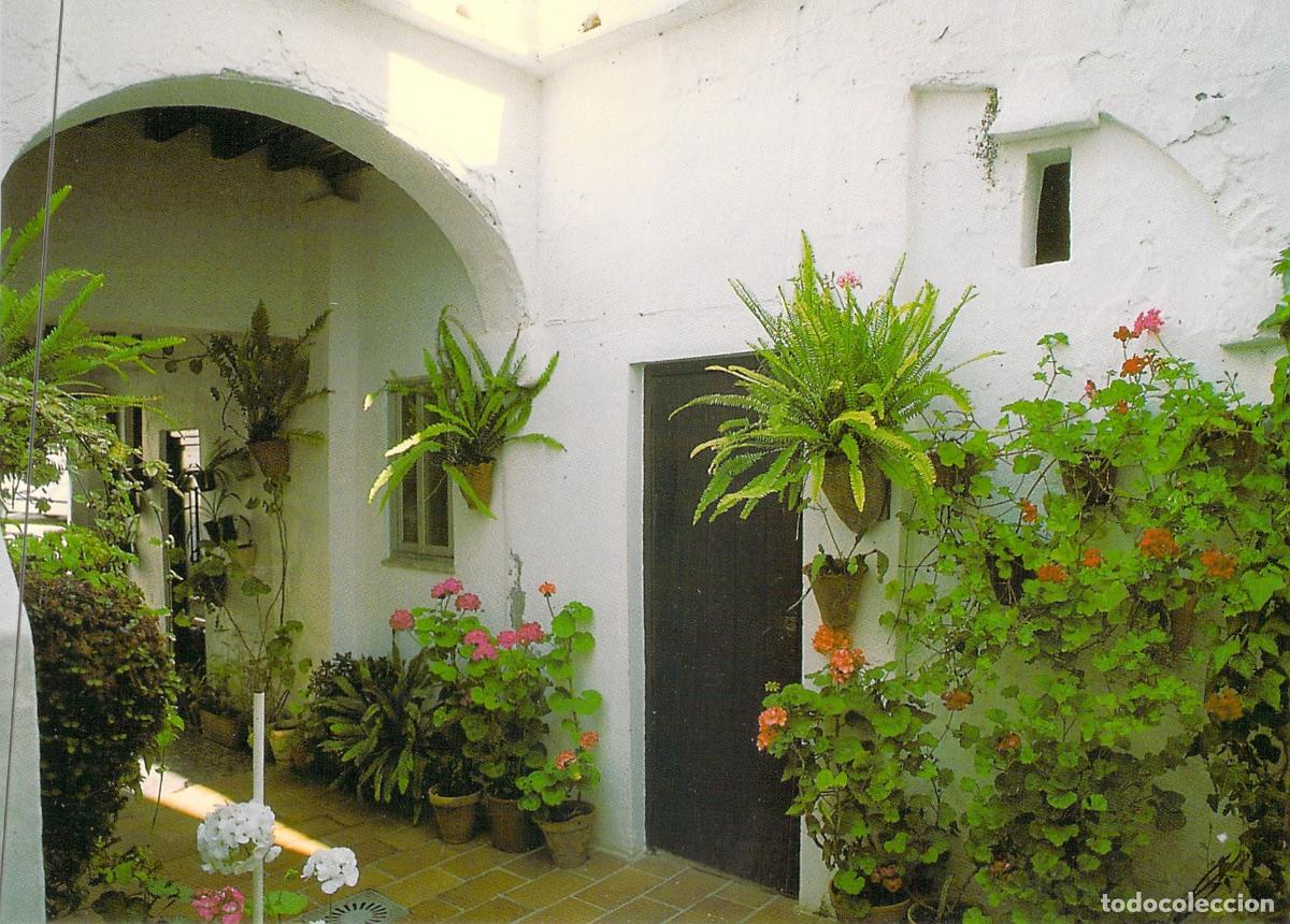 Postales: Postal Patio Andaluz T&iacute;pico con Flores y Macetas