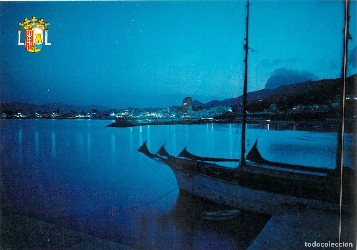 Postales: Postal de Javea Alicante Puerto al Anochecer