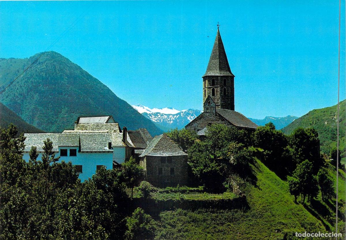 Postales: Postal de Salard&uacute;, Vall d'Aran - Iglesia y Paisaje de Monta&ntilde;a