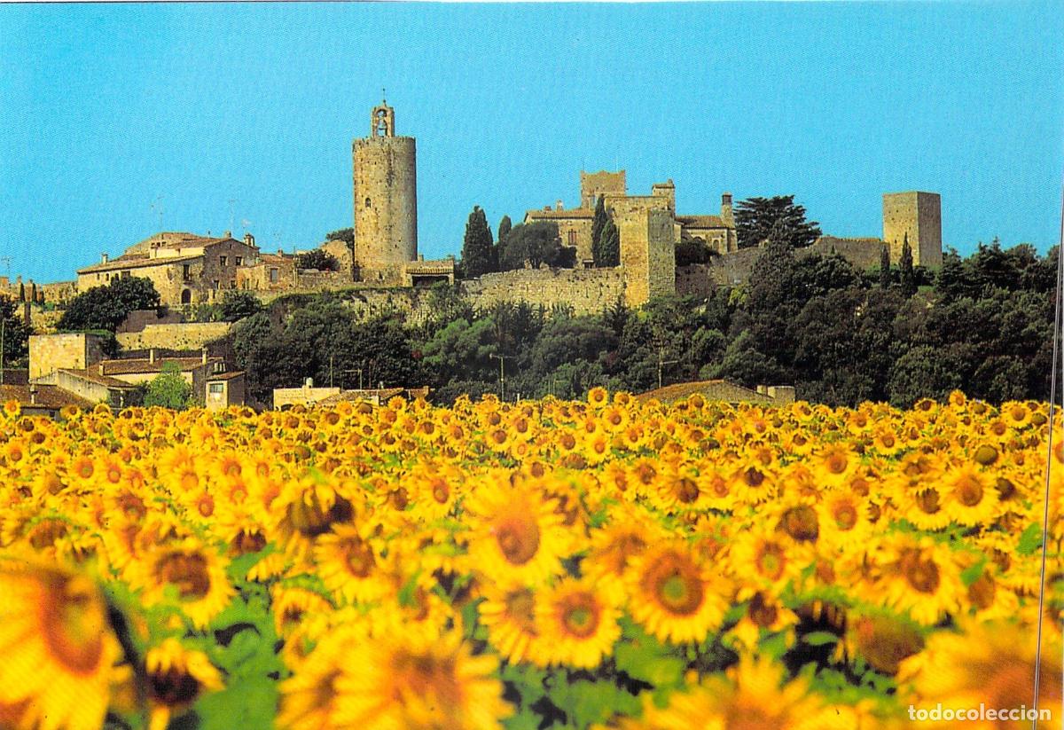 Postales: Postal de Pals y Campo de Girasoles en la Costa Brava