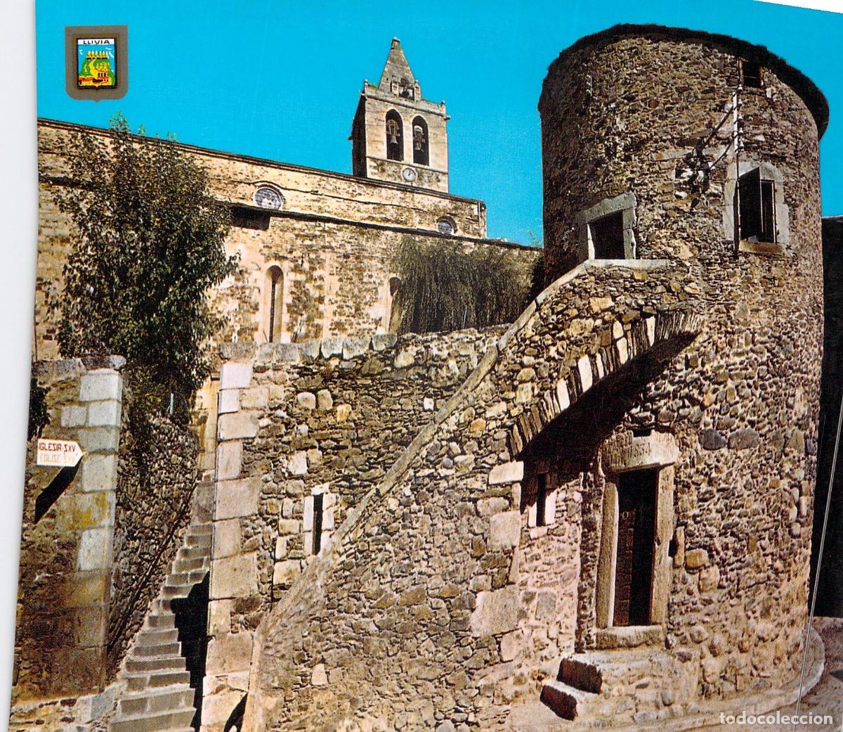 Postales: Postal de Ll&iacute;via Girona Iglesia y Museo de la Farmacia
