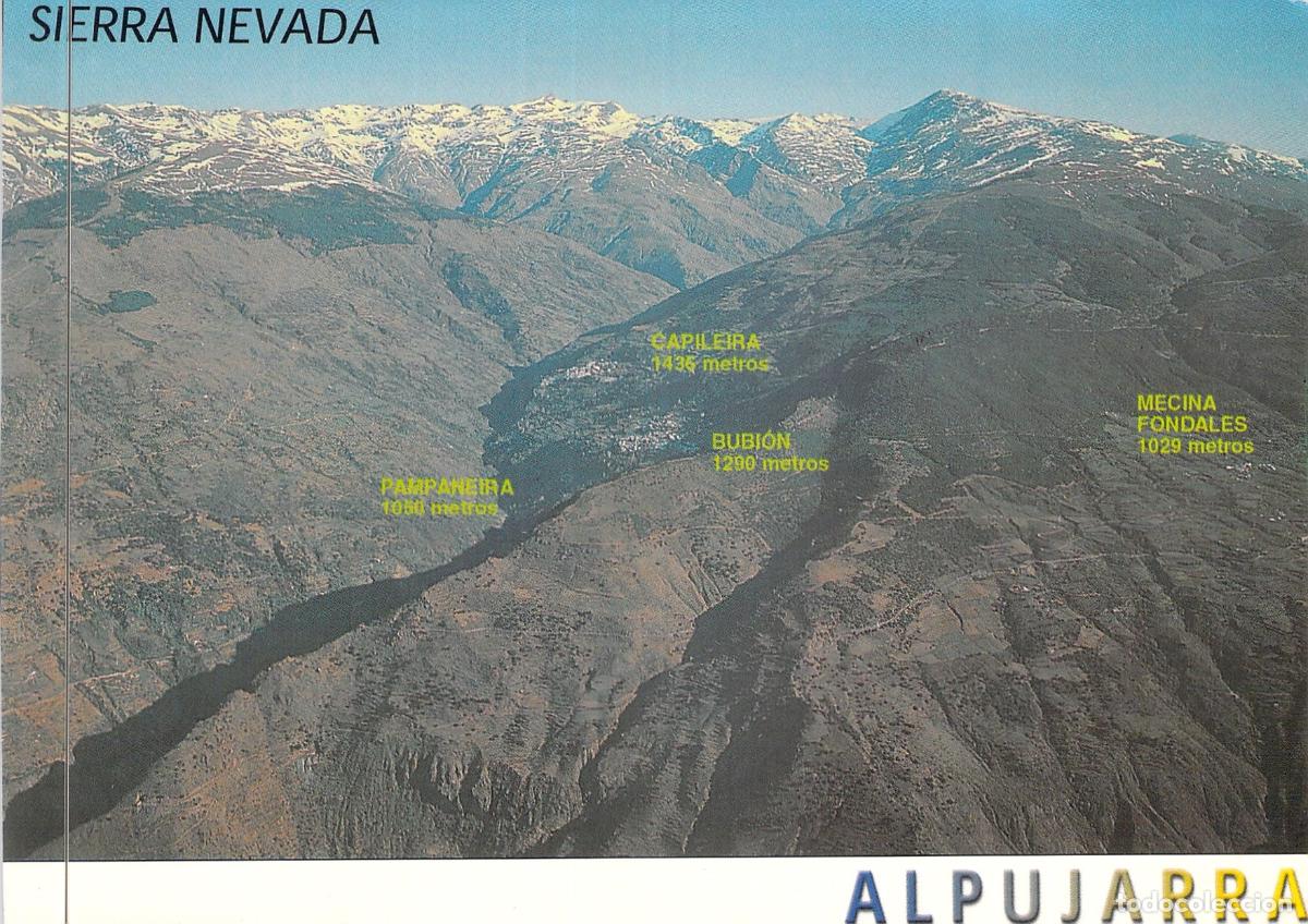 Postcards: Postal de la Alpujarra y el Parque Nacional de Sierra Nevada, Granada