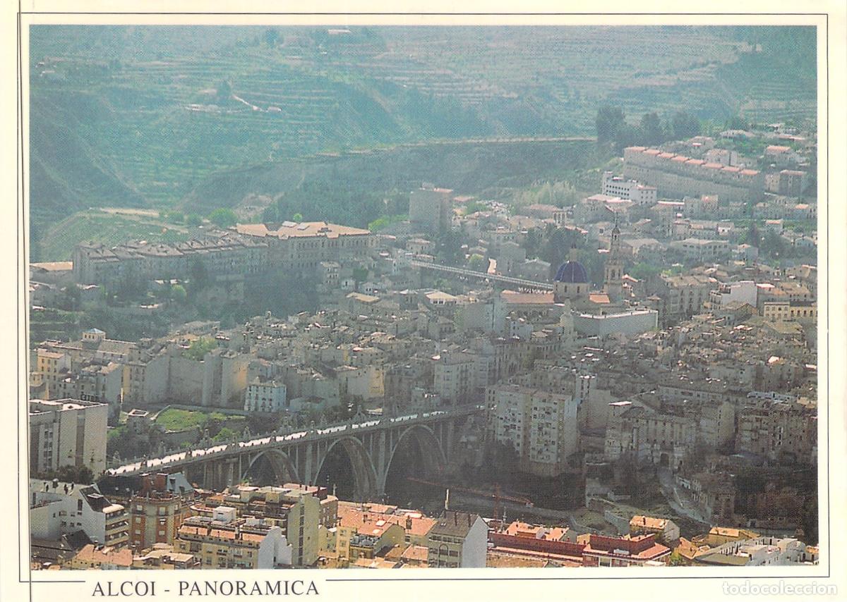 Postcards: Tarjeta Postal Panor&aacute;mica de Alcoy con Puentes y Barrancos