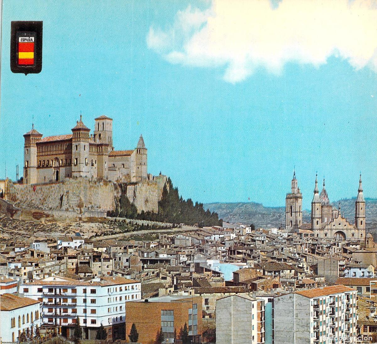 Postales: Postal de Alca&ntilde;iz, Teruel - Hoster&iacute;a Nacional de la Concordia y Ciudad