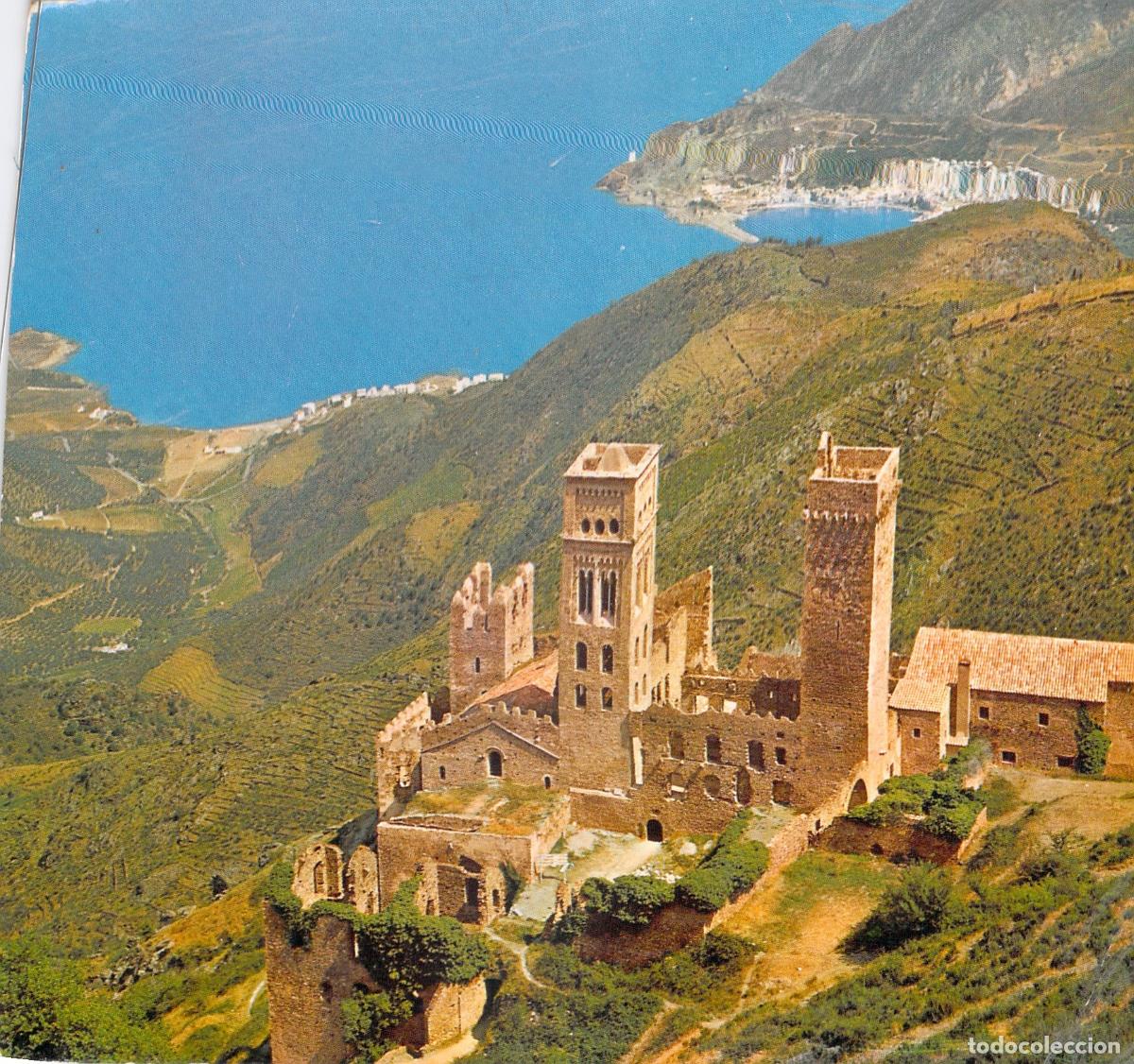 Postales: Postal Monasterio de Sant Pere de Rodes y Puerto de la Selva, Costa Brava