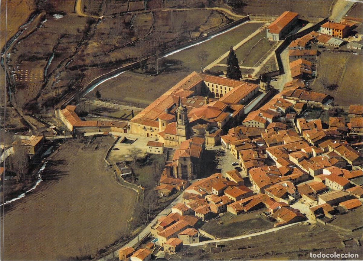 Postales: Postal Abad&iacute;a de Santo Domingo de Silos y Pueblo, Burgos