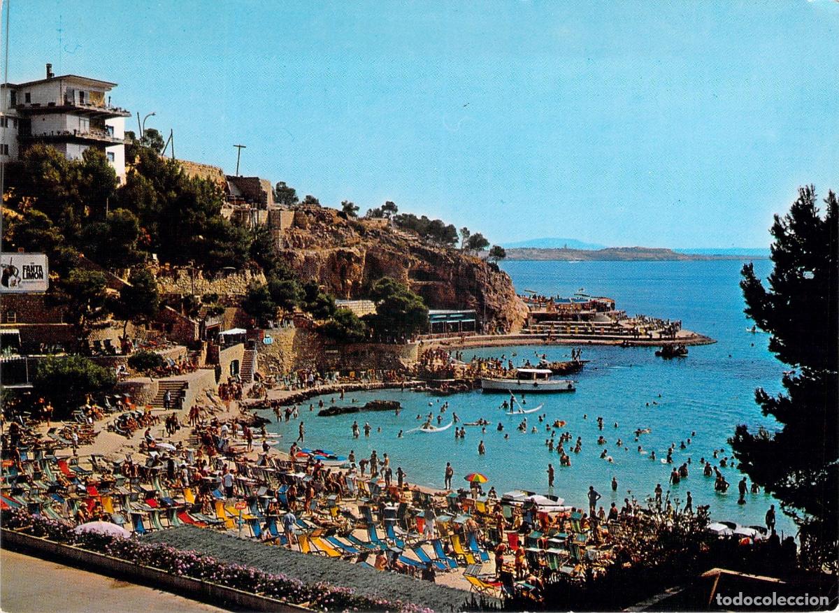 Postales: Postal de Illetas, Mallorca - Vista de la Playa y Turistas