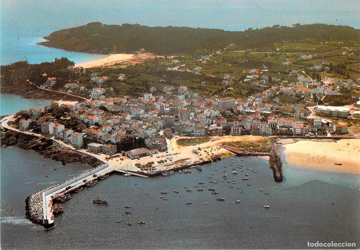 Postales: Postal de Pontonovo, Pontevedra - Vista A&eacute;rea del Puerto y Playa
