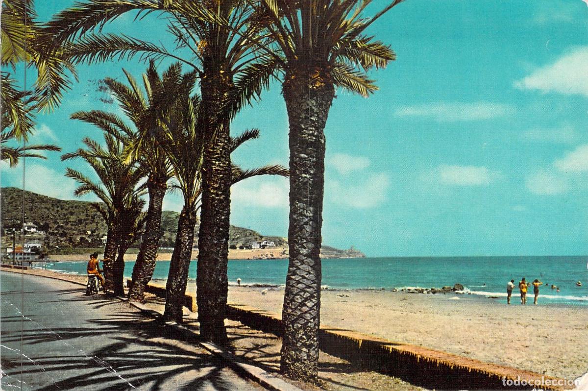 Postales: Postal Benicasim Castell&oacute;n Playa de las Villas Palmeras