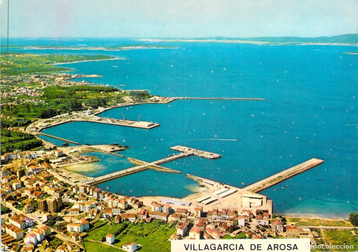 Postales: Postal de Villagarc&iacute;a de Arosa - Vista A&eacute;rea del Puerto en Pontevedra