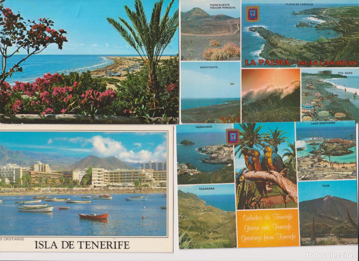 Postales: Lote de 4 Postales, 2 de Tenerife y 2 de Gran Canaria