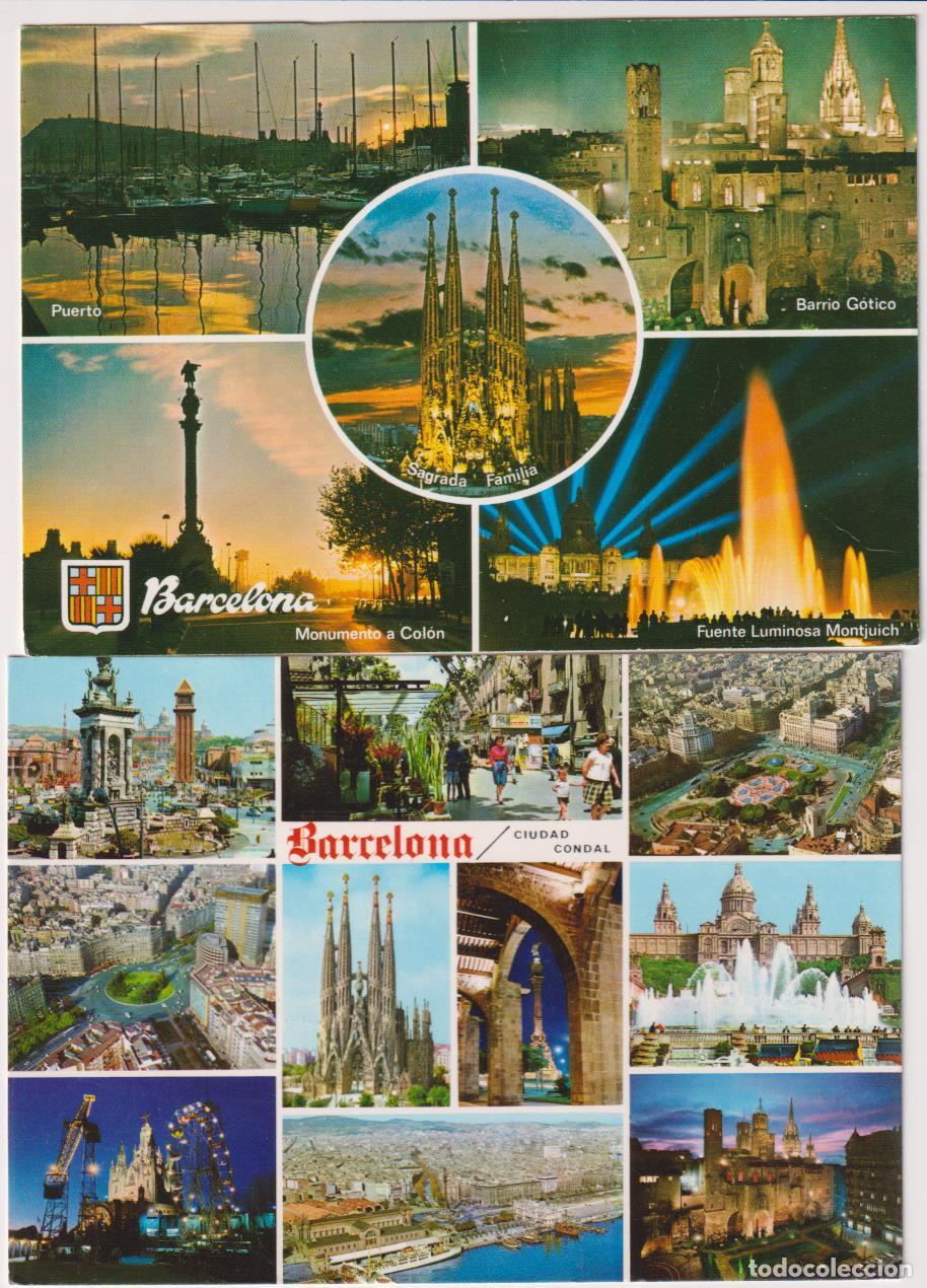 Postales: Barcelona. Lote de 2 Postales. Franqueadas y fechadas