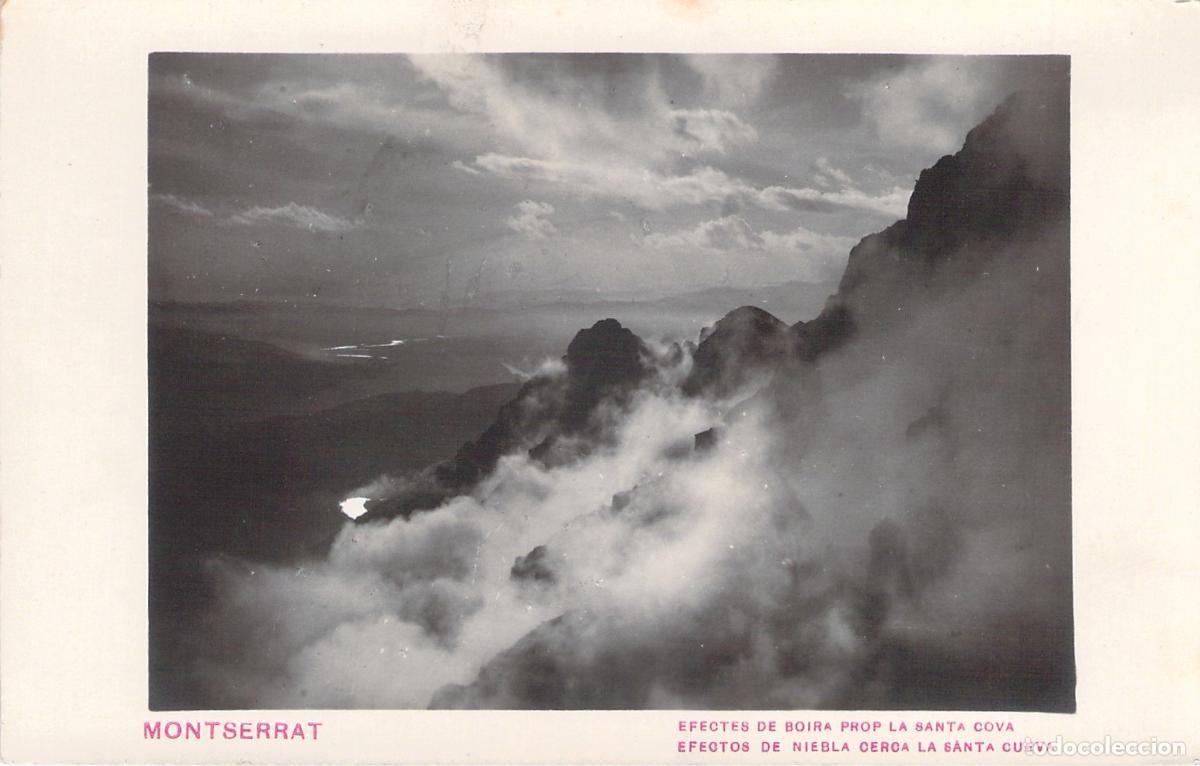 Postales: Postal de Montserrat: Efectos de Niebla cerca de la Santa Cueva - Foto 1