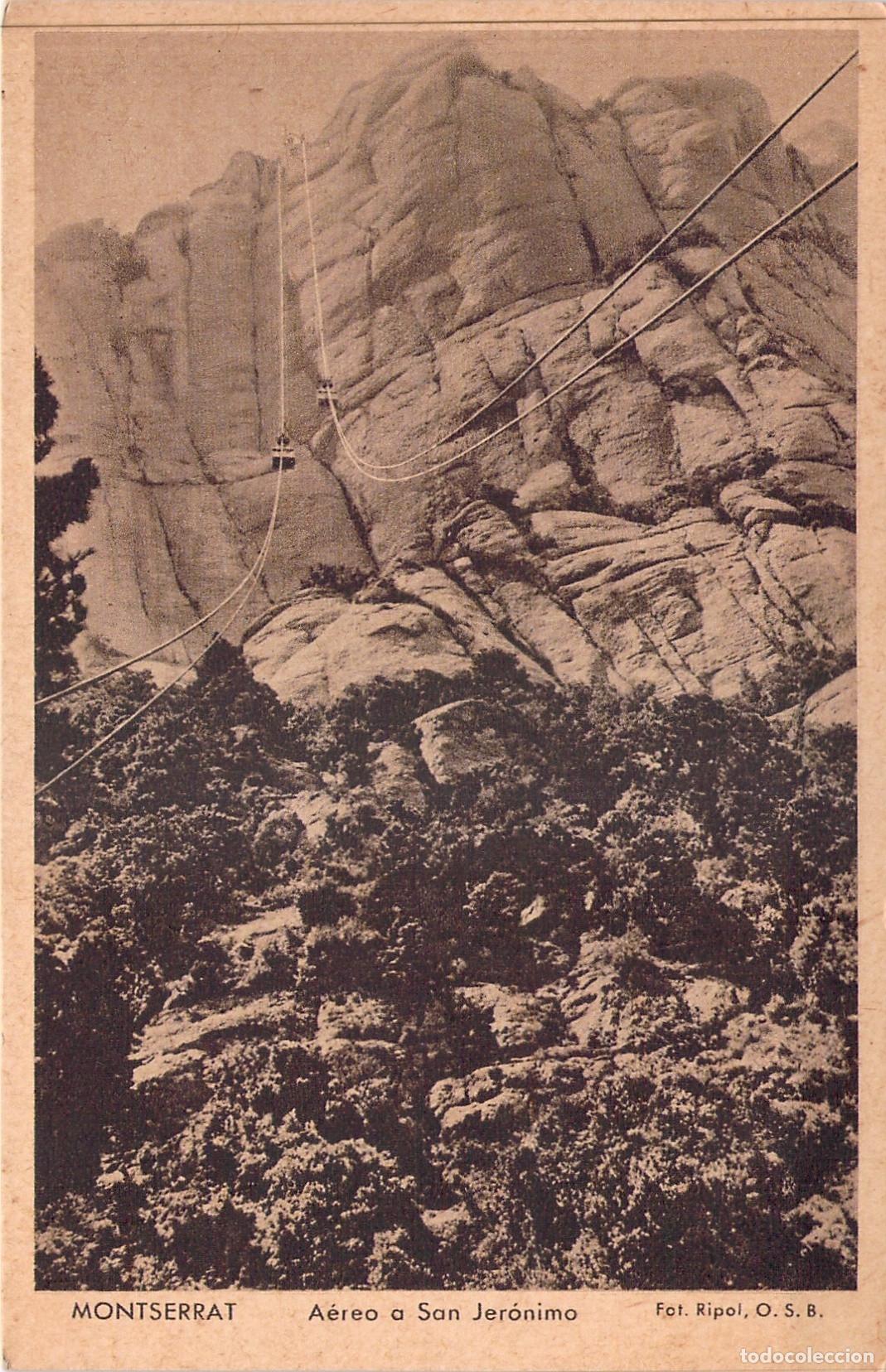Postales: Postal de Montserrat A&eacute;reo a San Jer&oacute;nimo Barcelona - Foto 1