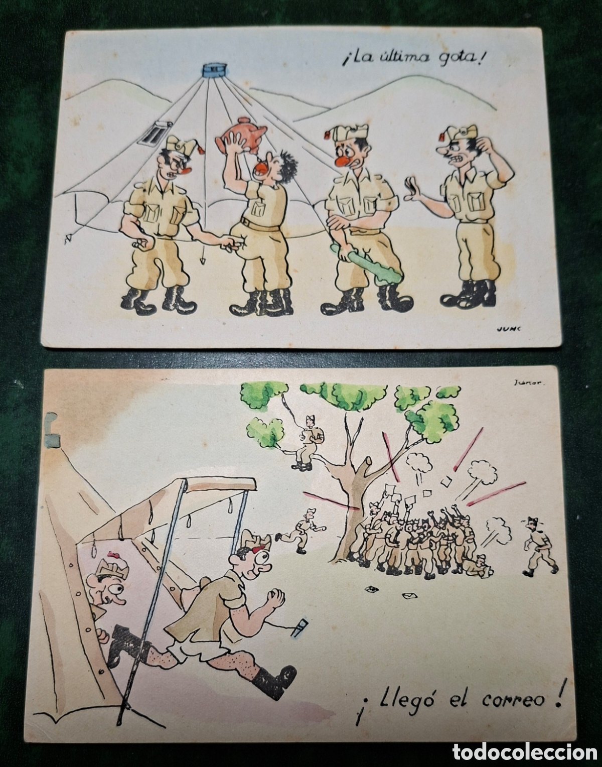 Postales: 2 TARJETAS POSTALES HUMOR. TEMA MILITAR. JUNOR.