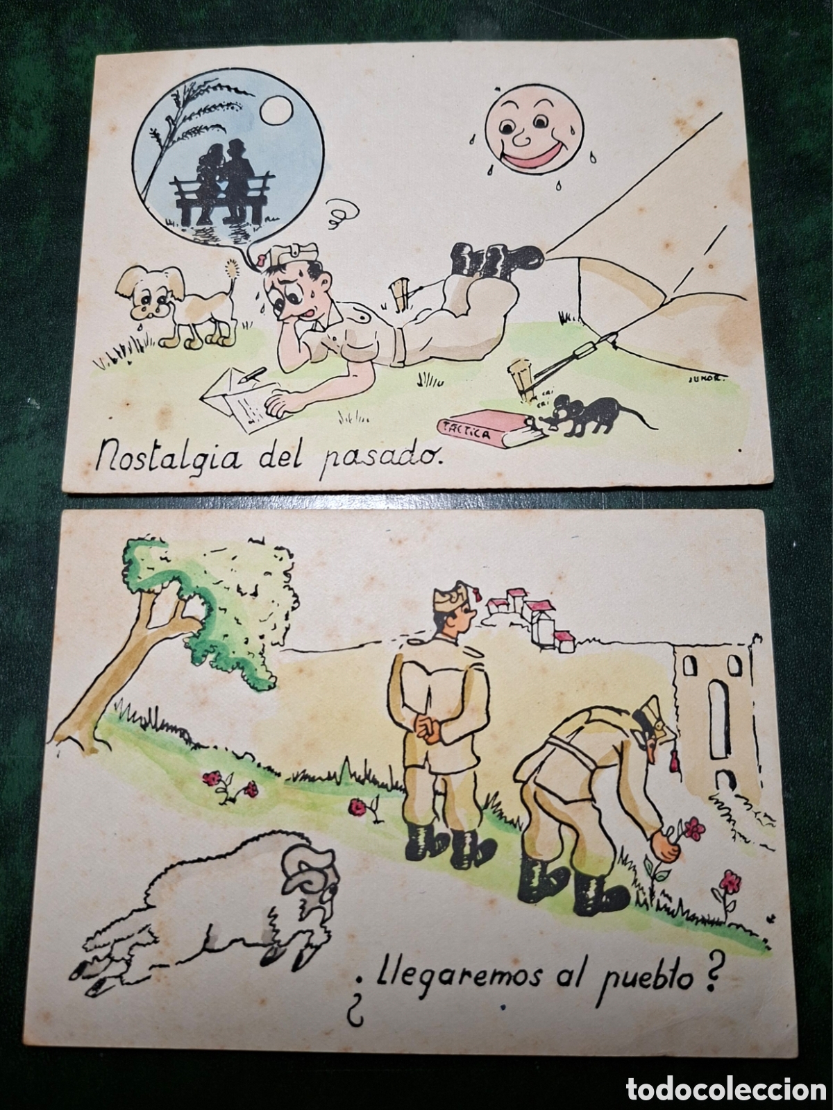Postales: 2 TARJETAS POSTALES HUMOR. TEMA MILITAR. JUNOR.