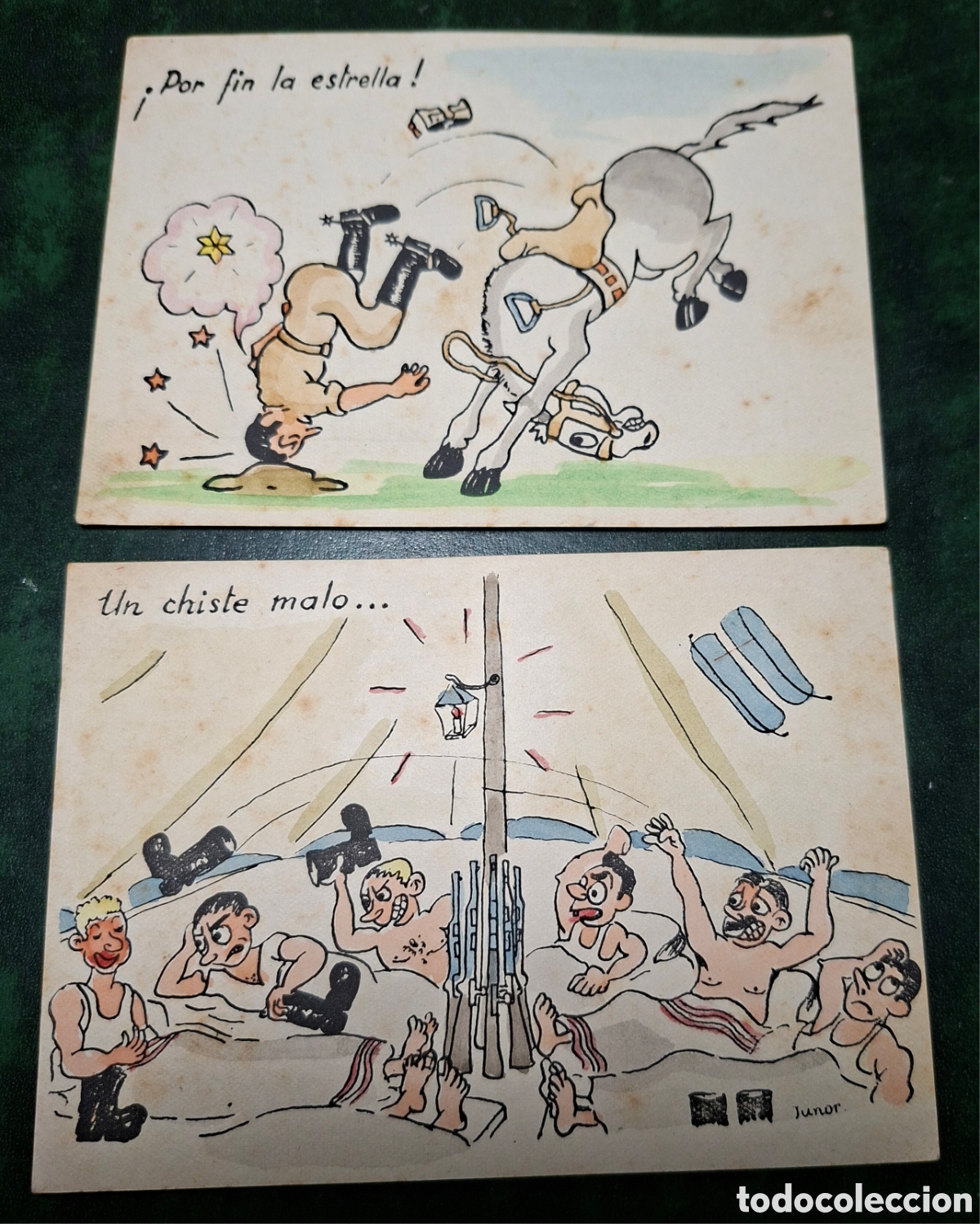 Postales: 2 TARJETAS POSTALES HUMOR. TEMA MILITAR. JUNOR.