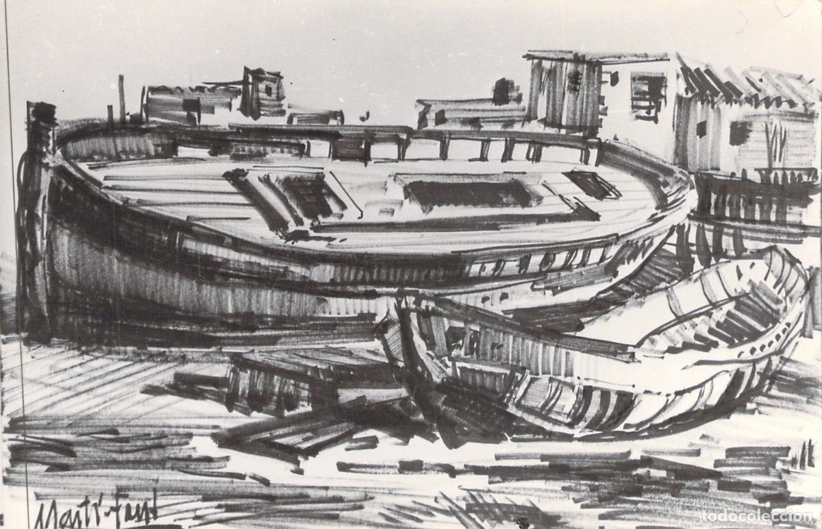 Postales: Postal de Arte Dibujo de Barcas por Mart&iacute;-Font