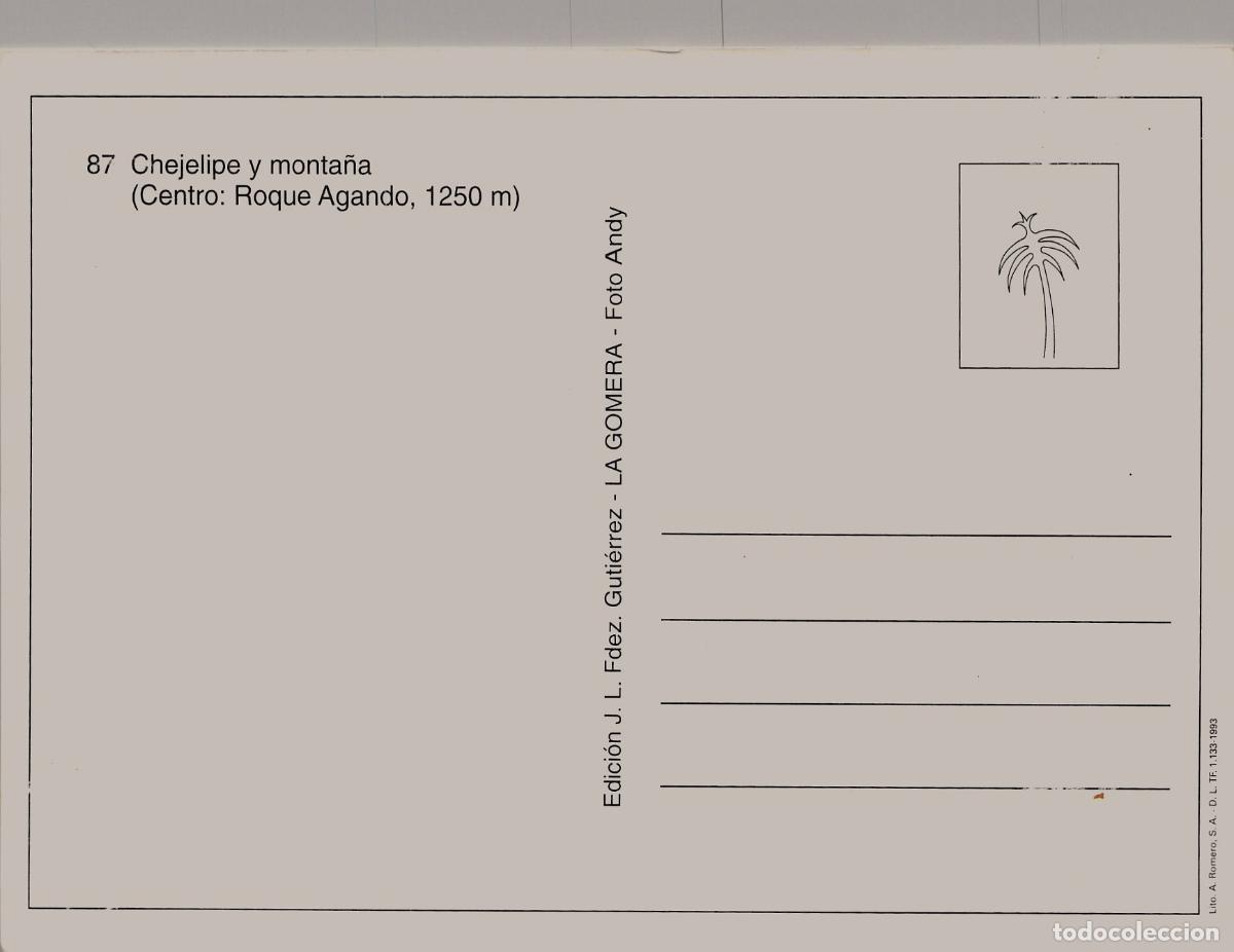 Postales: Postal Chejelipe y Roque Agando, La Gomera, Islas Canarias - Foto 2