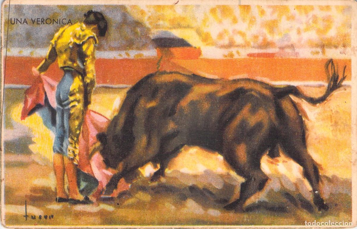 Postales: Postal Ilustrada de Tauromaquia Una Ver&oacute;nica Ediciones Col&oacute;n