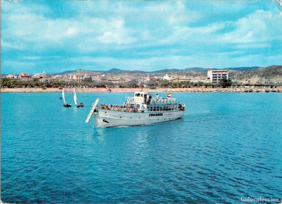 Postales: Postal Costa Brava, San Feliu de Gu&iacute;xols, Vista desde el Mar con Crucero