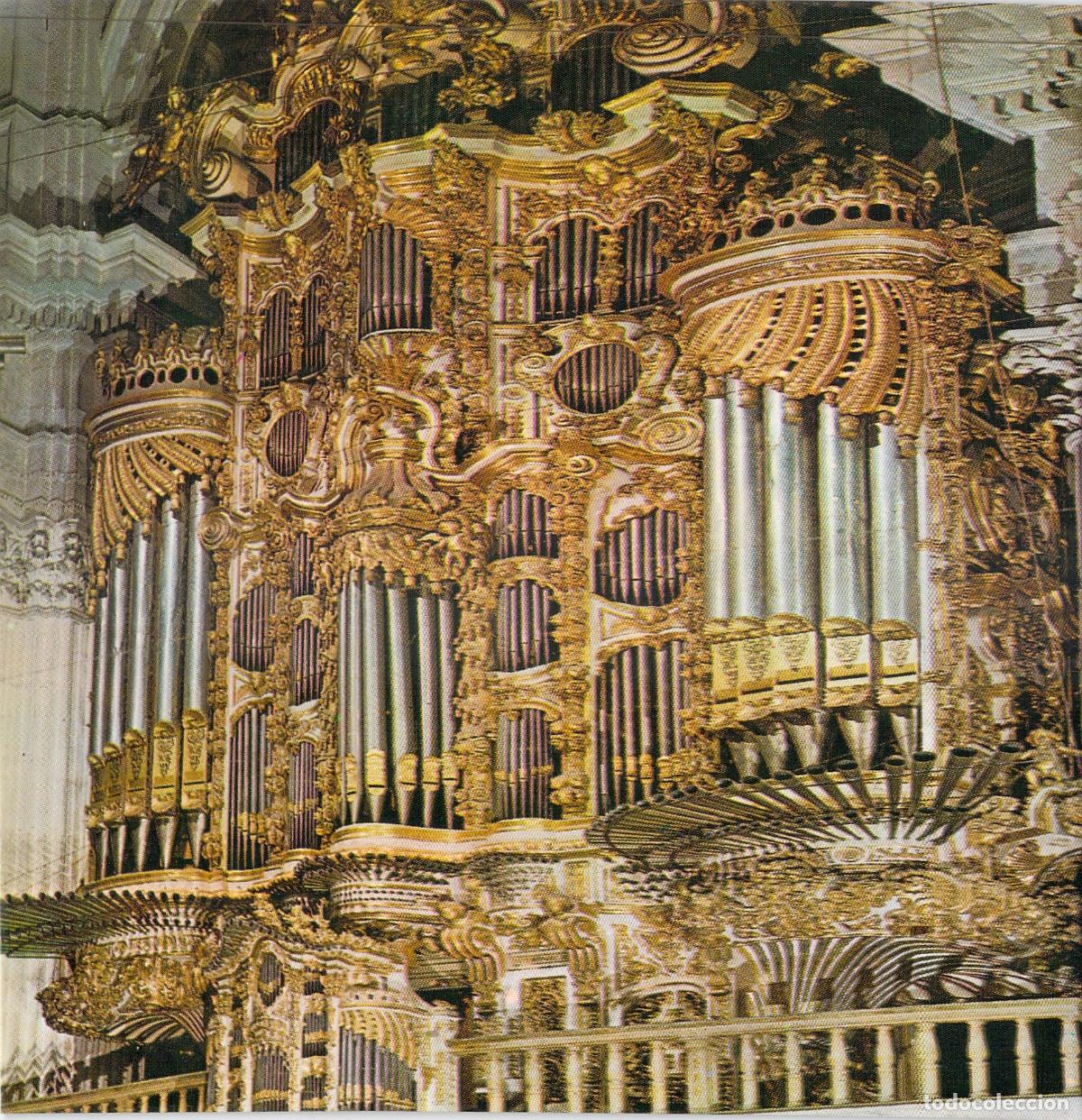 Postales: Postal de la Catedral de Granada con Detalle del &Oacute;rgano