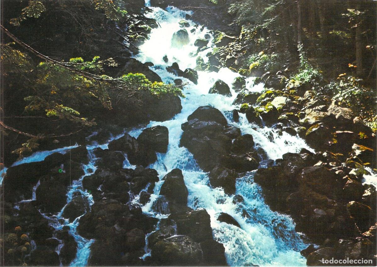 Postkarten: Postal Cascada G&uuml;ell del Jueu, Val d'Aran, Pirineos
