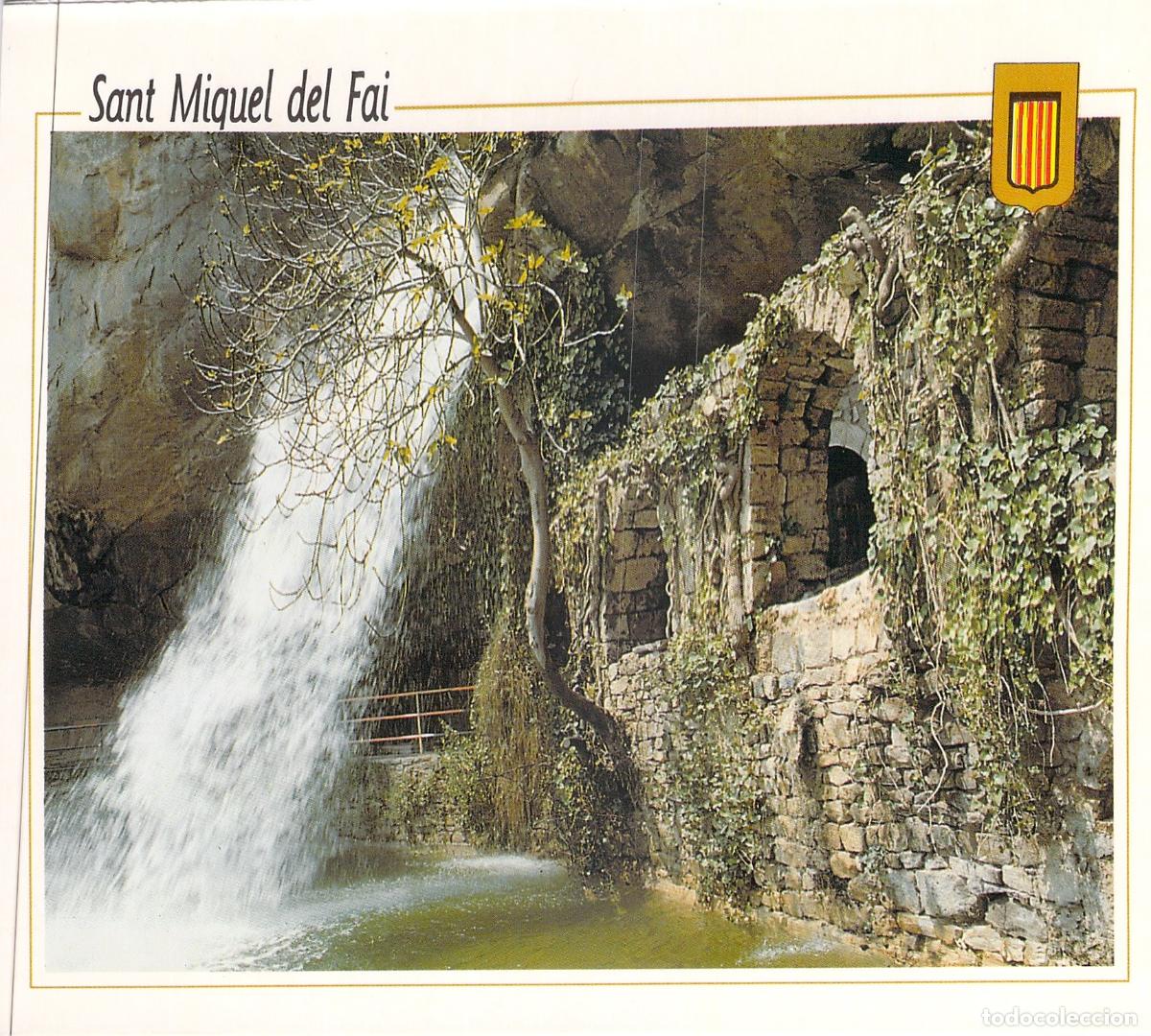 Postales: Postal de la Cascada en Sant Miquel del Fai, Catalu&ntilde;a