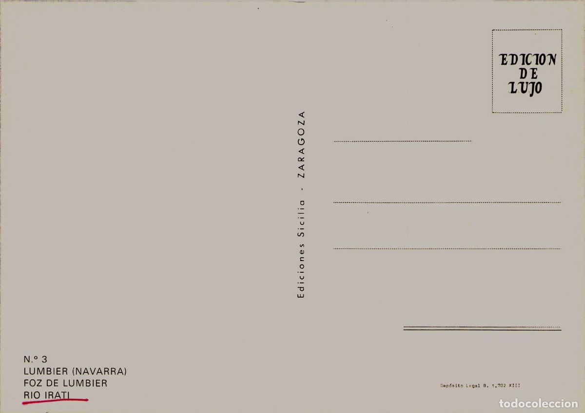 Postales: Postal de la Foz de Lumbier y el R&iacute;o Irati Navarra - Foto 2