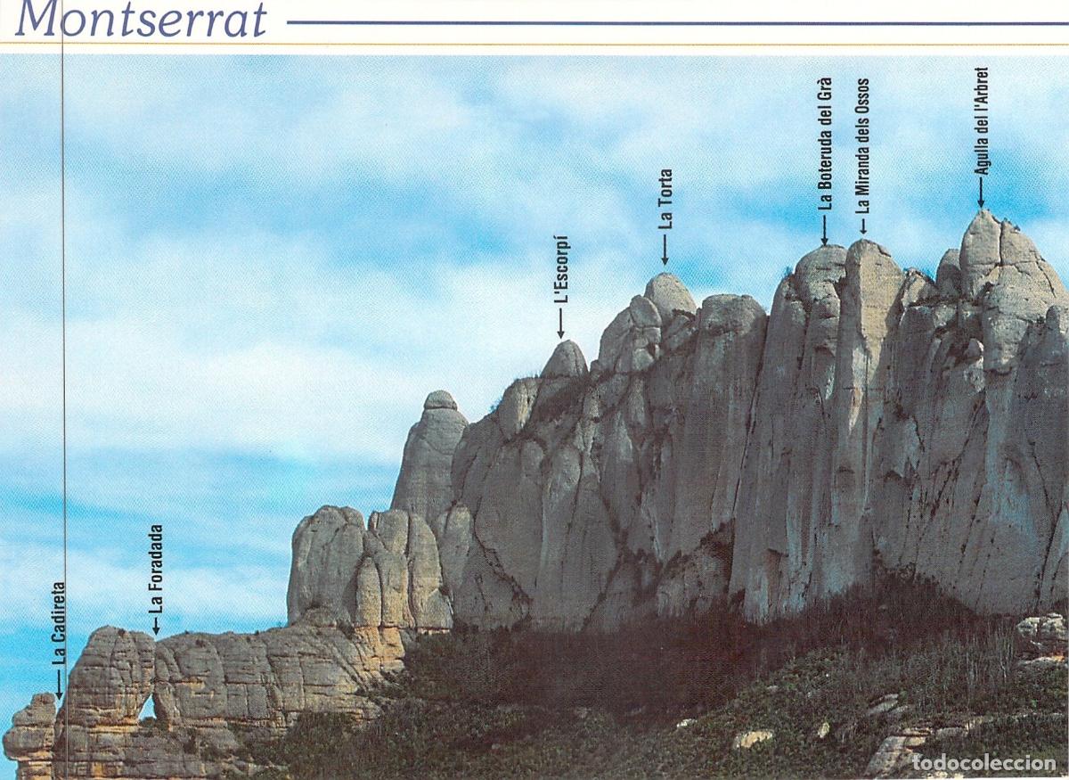 Postales: Postal de Montserrat con Nombres de sus Picos y Agujas