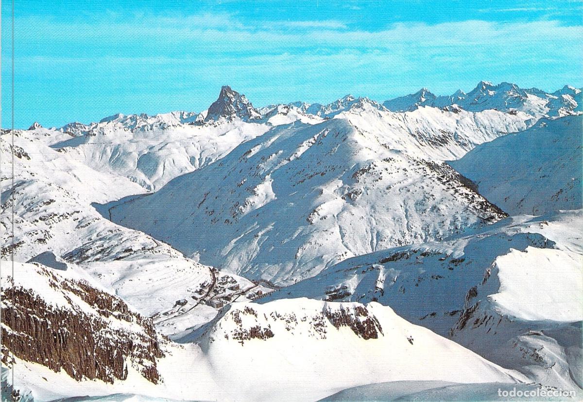 Postales: Postal de los Pirineos, Panor&aacute;mica de Candanch&uacute; y Midi d'Ossau