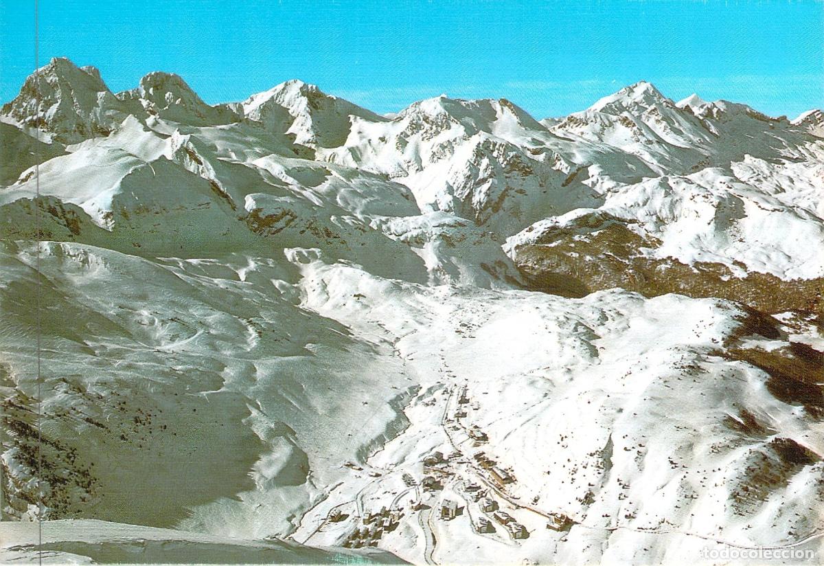 Postales: Postal de Candanch&uacute;, Estaci&oacute;n de Esqu&iacute; y Pistas del Tobazo, Pirineos