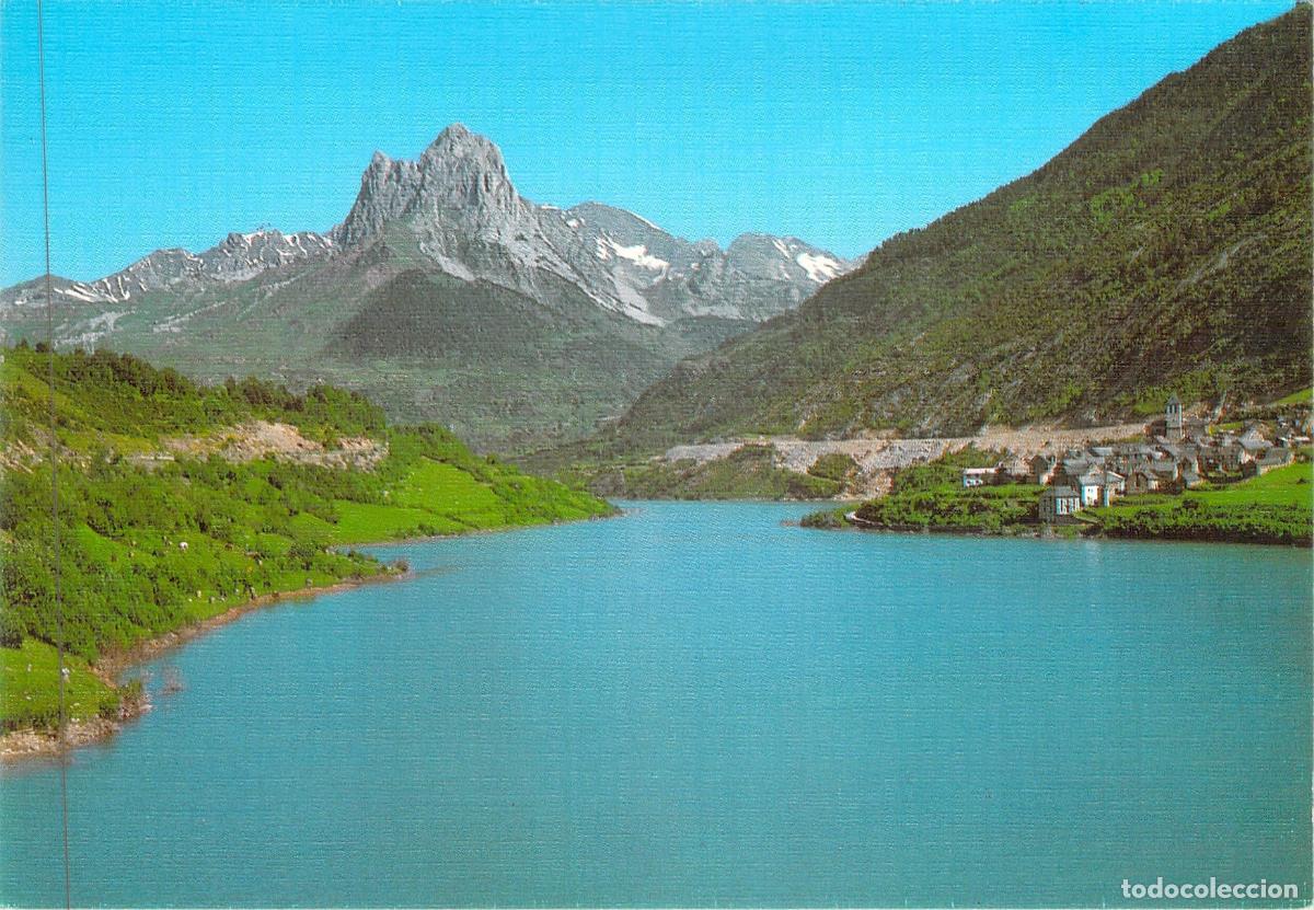 Postales: Postal Embalse de Lanuza y Pe&ntilde;a Foratata Valle de Tena