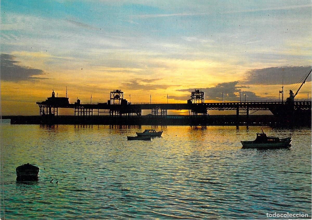 Postales: Postal de Huelva con el Muelle del Tinto al Atardecer - Foto 1